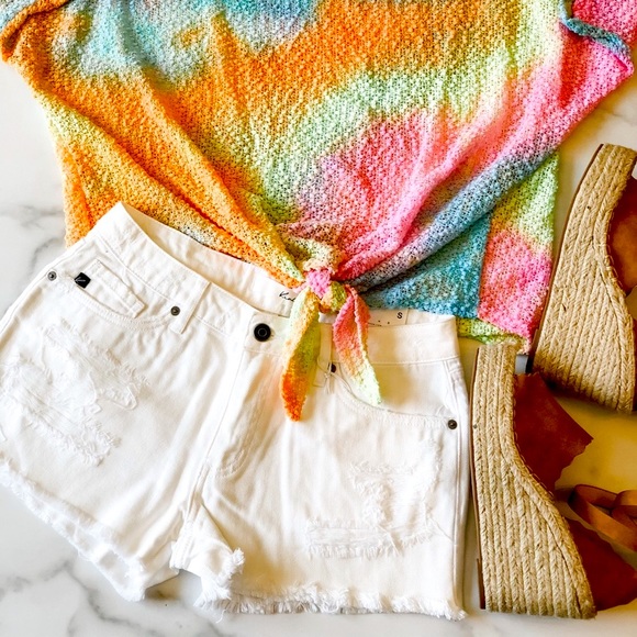 KanCan Pants - Last Kancan distressed cutoff white’denim shorts!